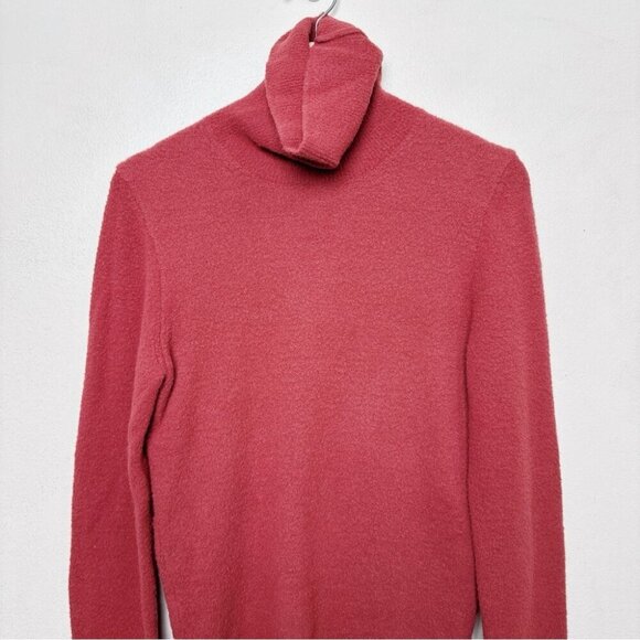 Aritzia Womens Medium Maxwell Hush Knit Chenille Turtleneck Sweater Cider Pink - Picture 3 of 15